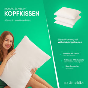Nordic Schiller Klassisches Mikrofaser-Silikonkissen 700g