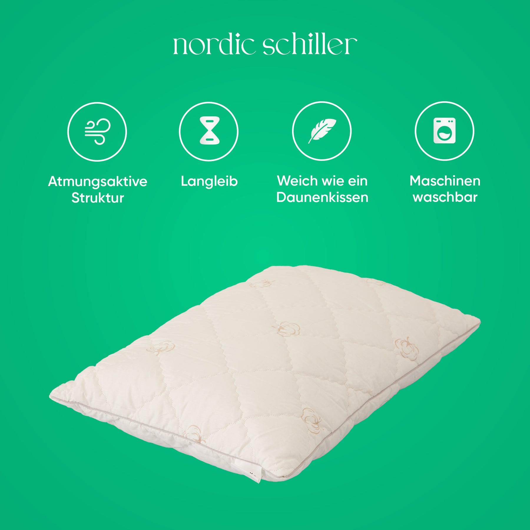 Nordic Schiller Klassisches Baumwollkissen