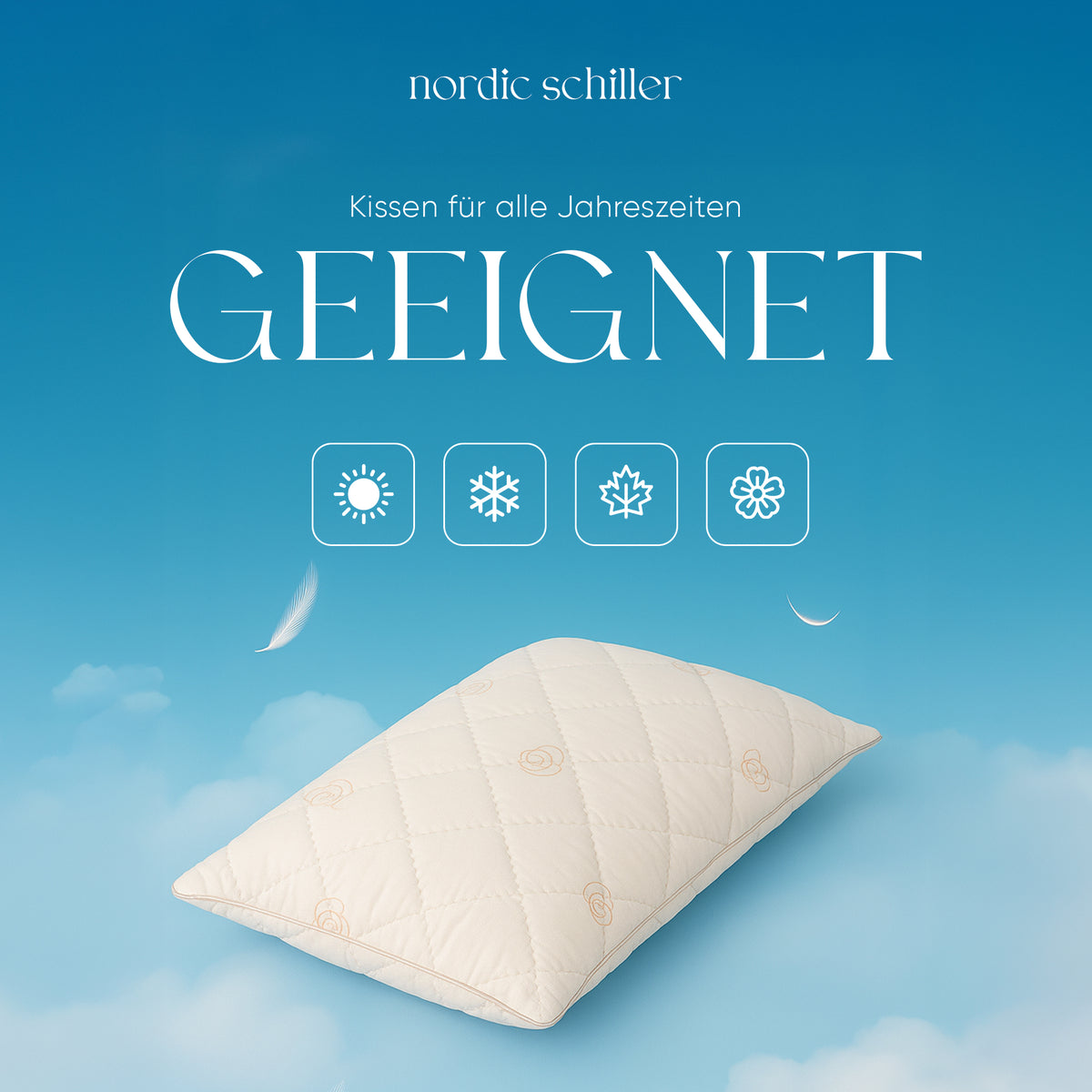 Nordic Schiller Klassisches Baumwollkissen