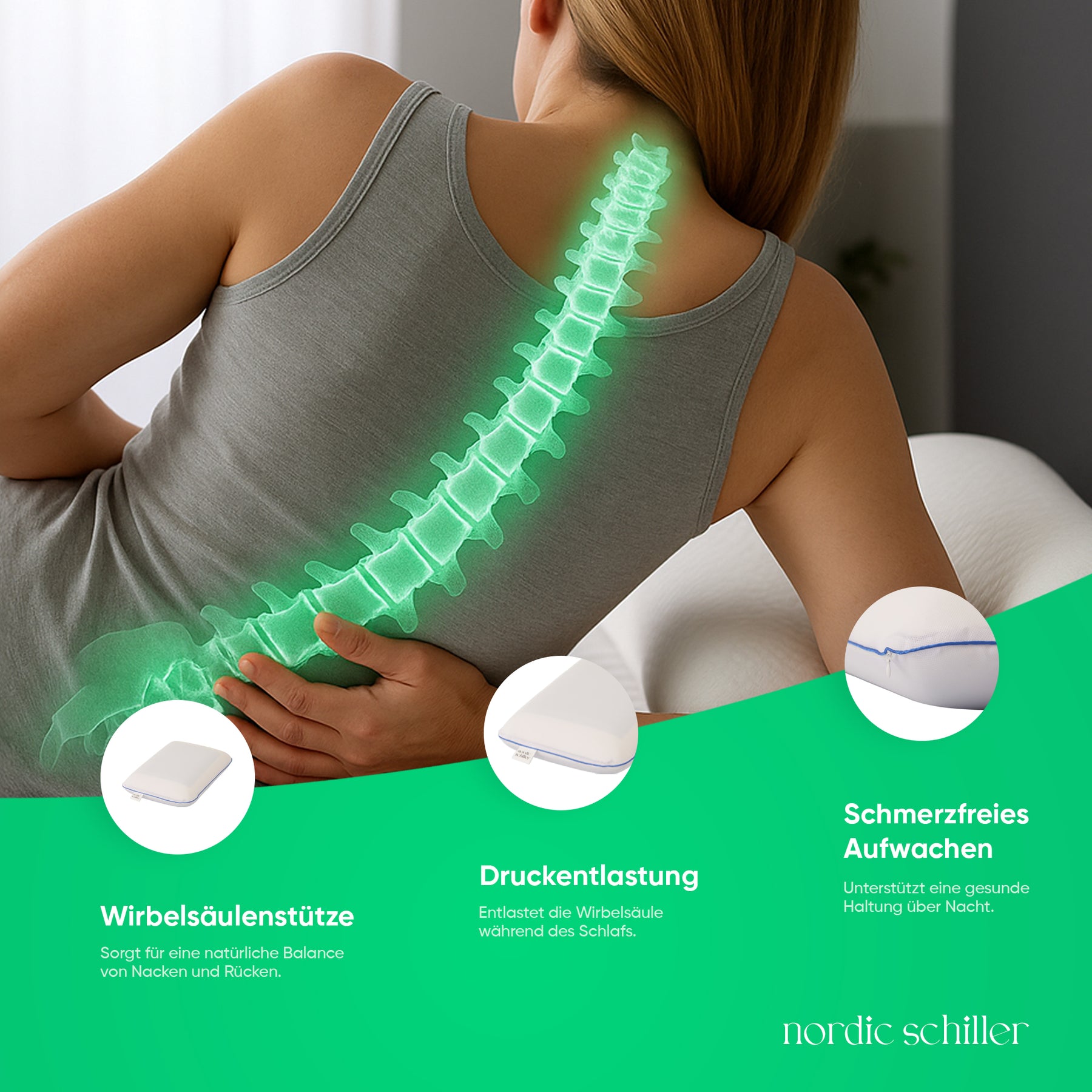 Nordic Schiller Gel Visco Klassisches Kissen