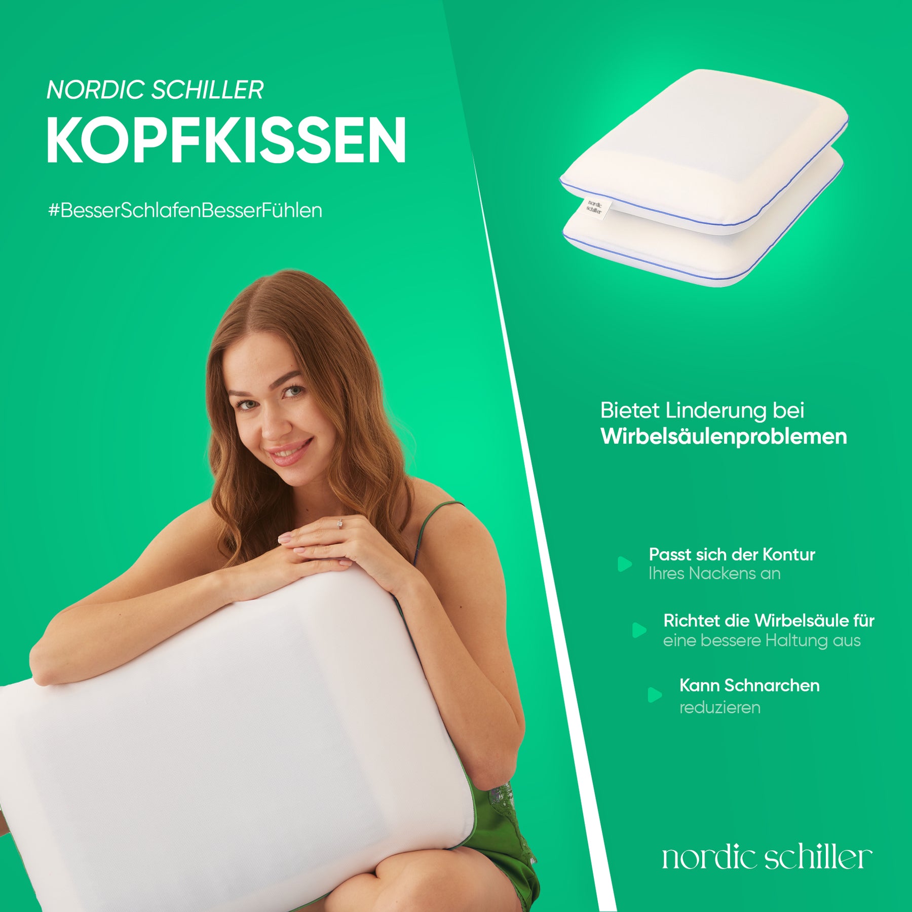 Nordic Schiller Gel Visco Klassisches Kissen