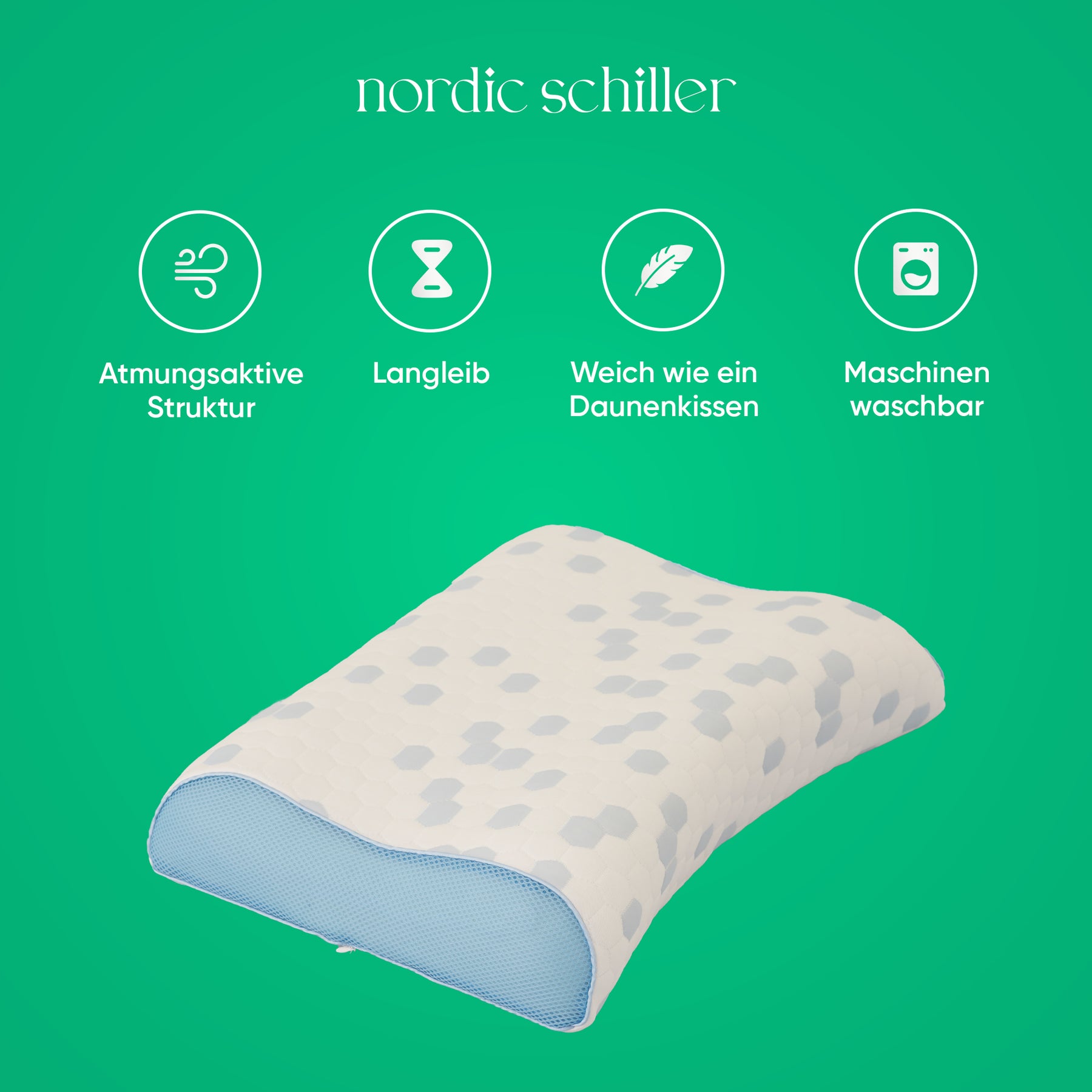 Nordic Schiller Cooler Visco Doppel-Nackenstützkissen