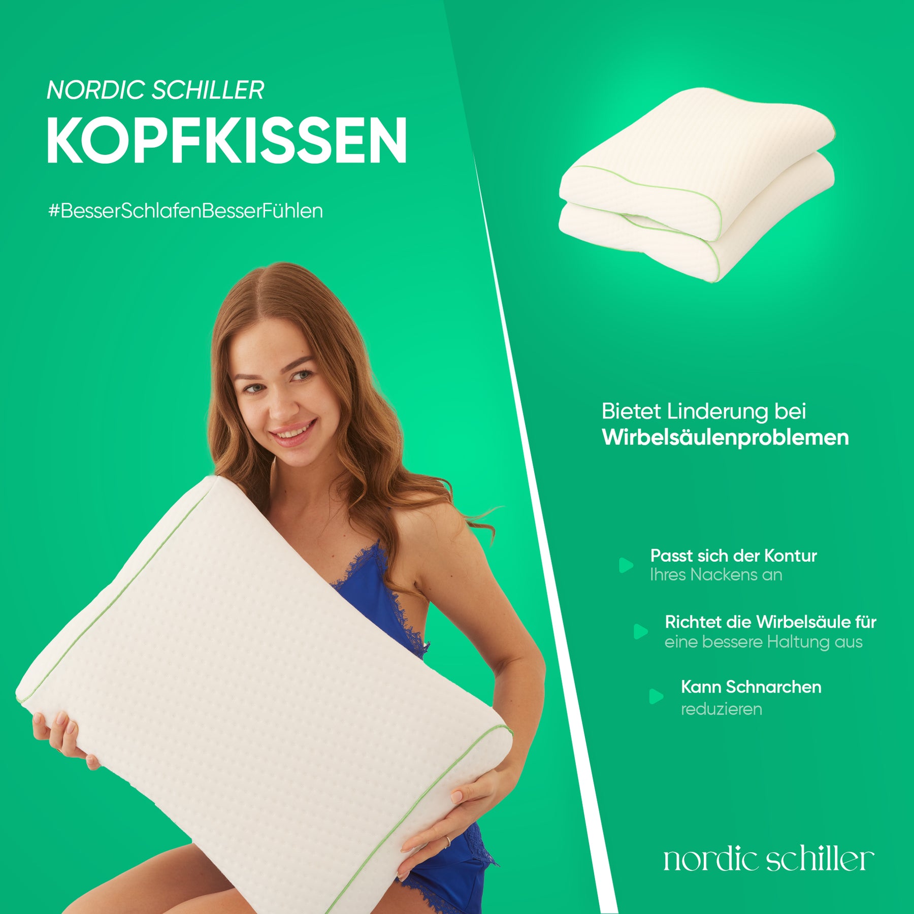 Nordic Schiller Pro Visco Doppel-Nackenstützkissen