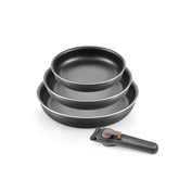 Bratpfannen-Set mit abnehmbarem Griff VARIO, 4-teilig