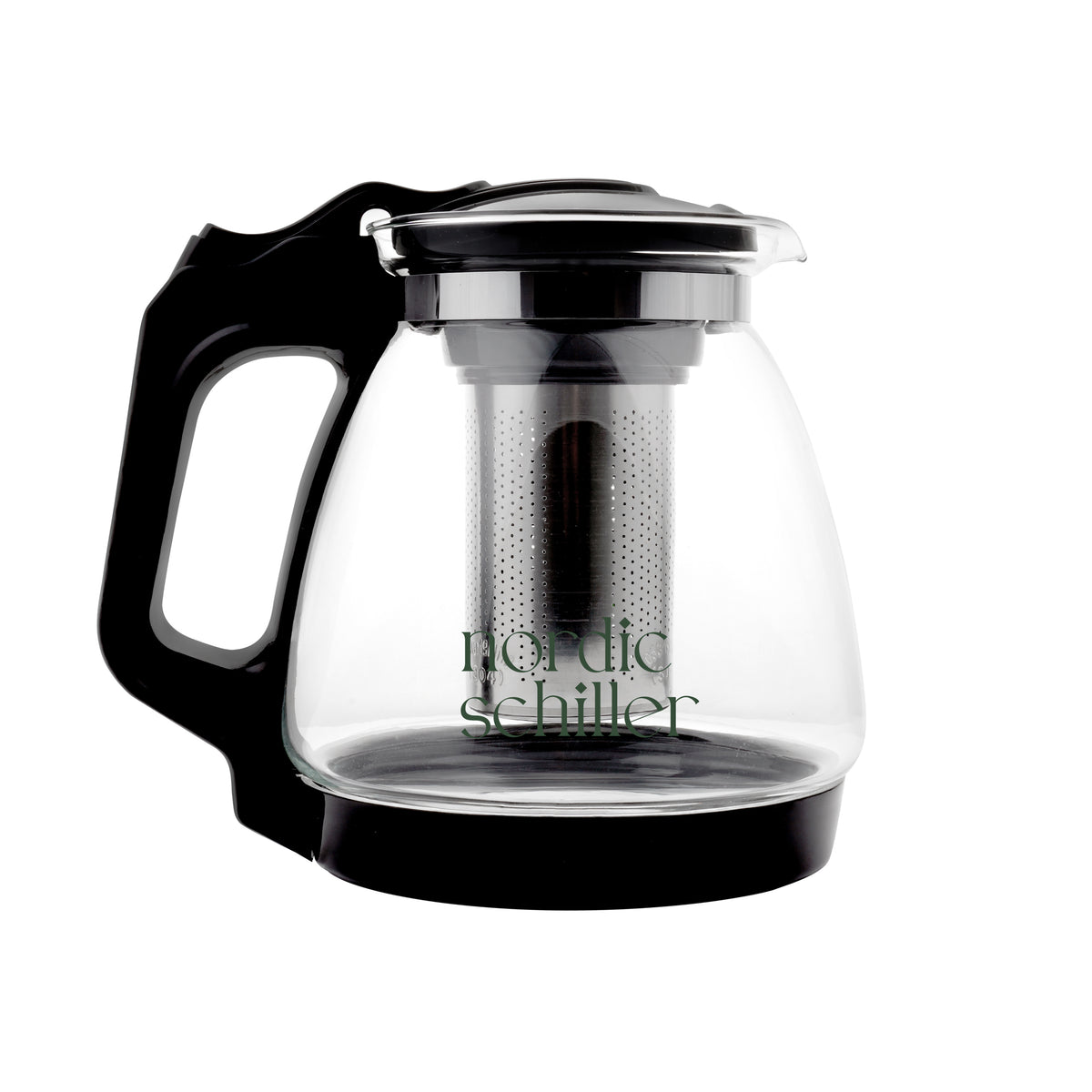 Nordic Schiller Lilac Glas Teekanne mit Deckel und Edelstahl-Sieb – 1700 ml