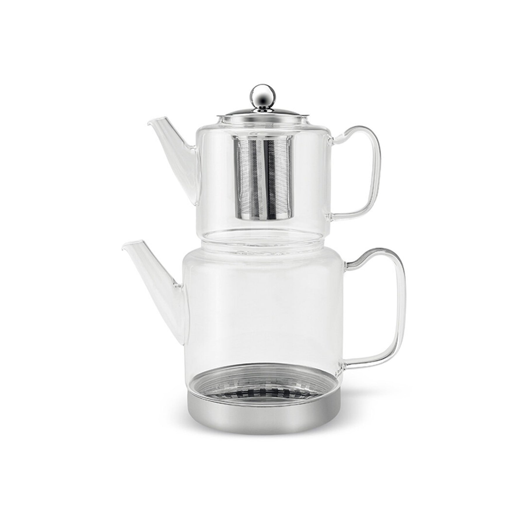 Schäfer Home Kays Doppel-Glasteekanne - Induktion, 1L & 2L, klar