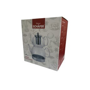 Schäfer Home Elegance Doppel-Glasthekessel Induktion 600ml - 1,5L Klar - Verpackung - 2