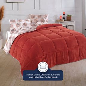 Nordic Schiller Wellsoft 4-Jahreszeiten Doppelseitige Bettdecke - Ziegelrot