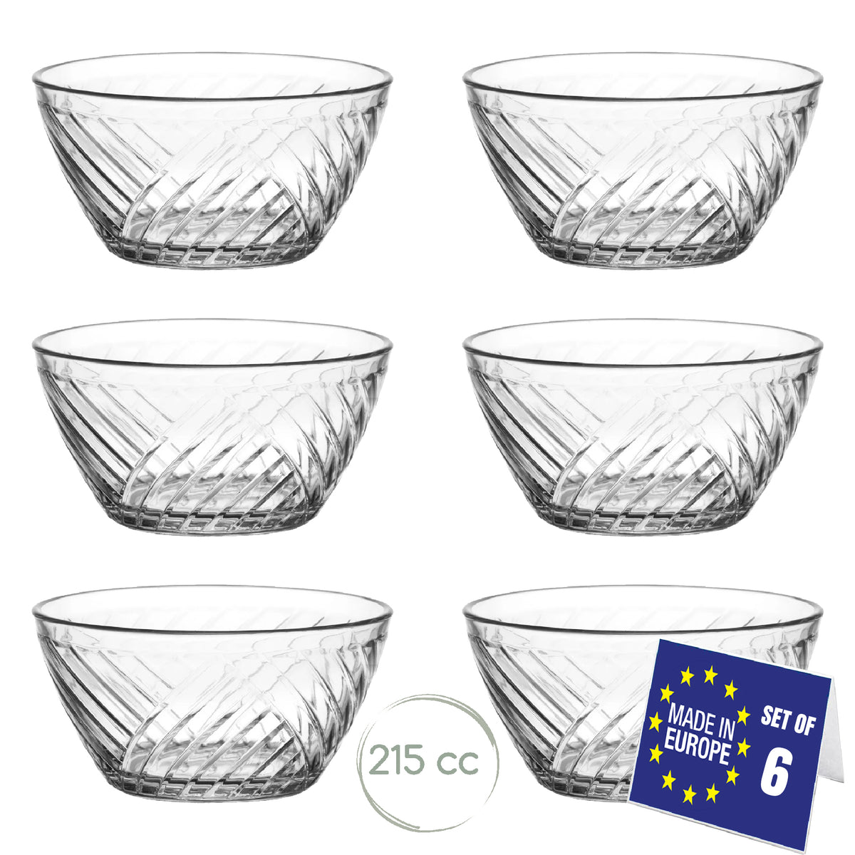 LAV Elis Schüssel – 215 ml (7 1/4 oz), 6er Set