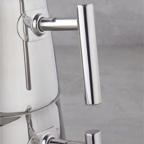English Home New Aden Teekanne aus Stahl (Çaydanlık) 0,75-1,75 l Silber