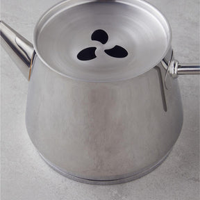 English Home New Aden Teekanne aus Stahl (Çaydanlık) 0,75-1,75 l Silber