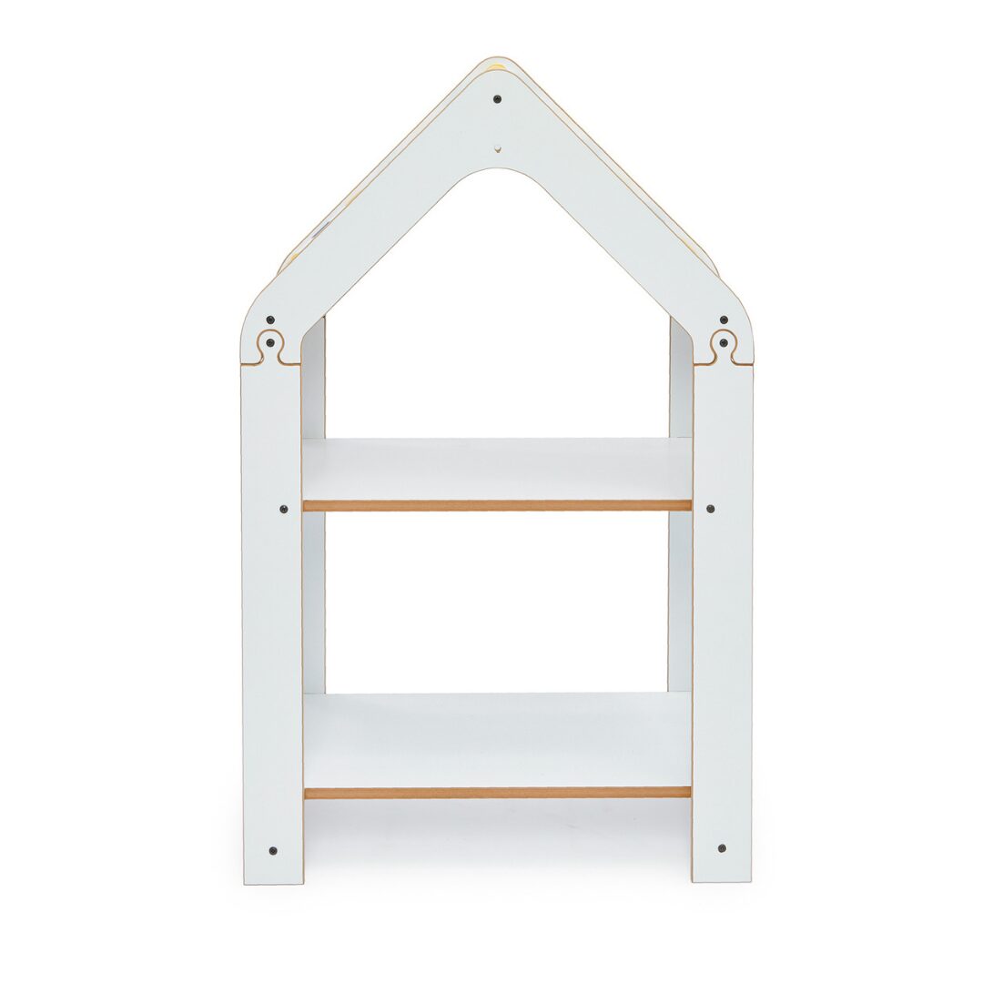 Cozy Collections  Regal im Hausstil – Montessori-Bücherregal Chevron-Dach, Naturholz