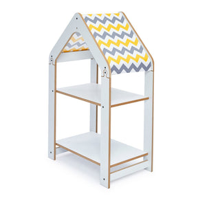 Cozy Collections  Regal im Hausstil – Montessori-Bücherregal Chevron-Dach, Naturholz