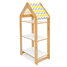 Cozy Collections  Regal im Hausstil – Montessori-Bücherregal Chevron-Dach, Naturholz