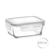 LAV Fresco Glasbehälter mit Deckel – 400 ml (13 1/2 oz), 1er Set