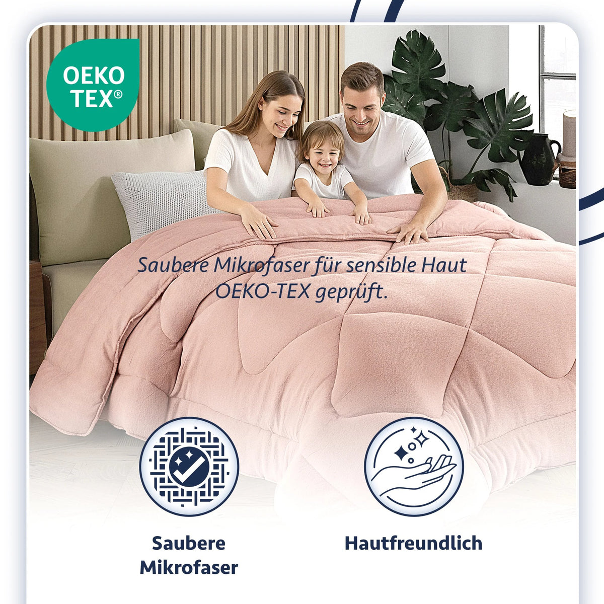 Formeya Luxuriöse Wellsoft-Steppdecke, doppelseitig, in Rosa