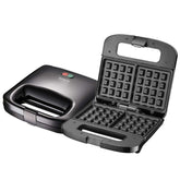 HATEX Michelino Waffeleisen Eckig 750W Schwarz