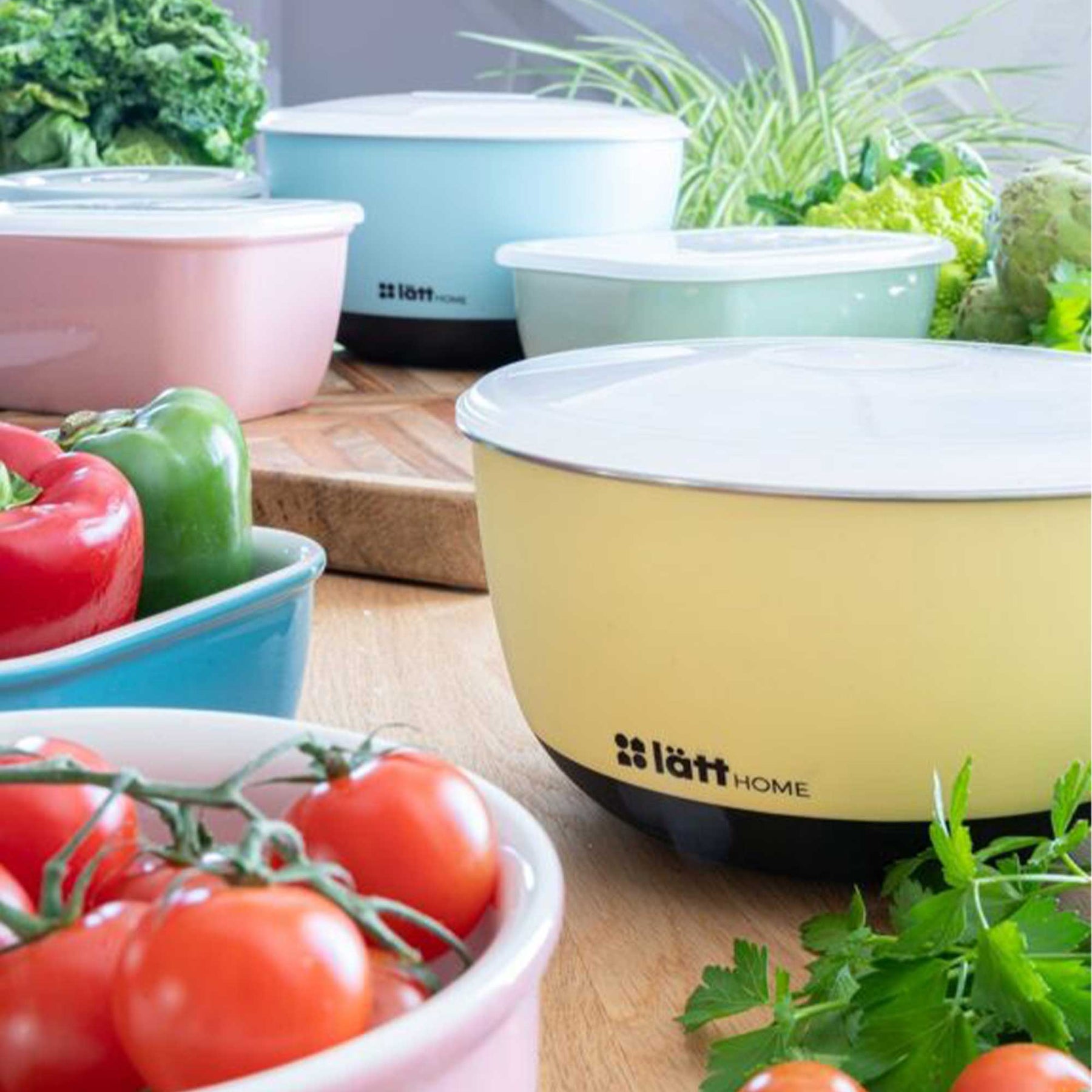 Lätt Home Hermetischer Keramikbehälter - 650 ml Rund, Rosa