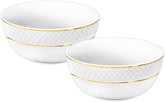 Wilmax Schale 16 cm Weiß Goldrand Porzellan 2er Set WL-880102368/A2