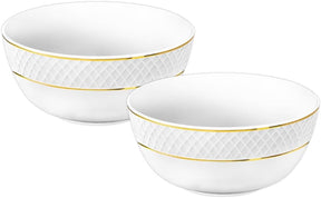Wilmax Schale 16 cm Weiß Goldrand Porzellan 2er Set WL-880102368/A2