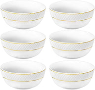 Wilmax Schale 16 cm Weiß Goldrand Porzellan 6er Set