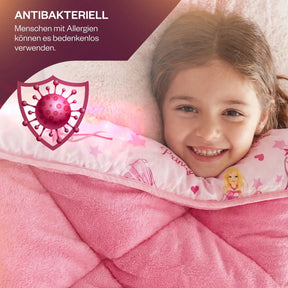 Kinder-Schlafset Wellsoft Prinzessin Steppdecke Detailansicht Oberfläche