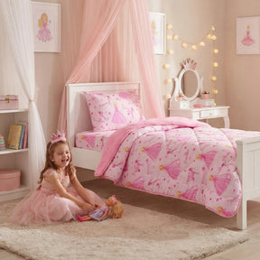 Formeya Kinderbettset Prinzessinnenmuster Wellsoft Größe 155x220