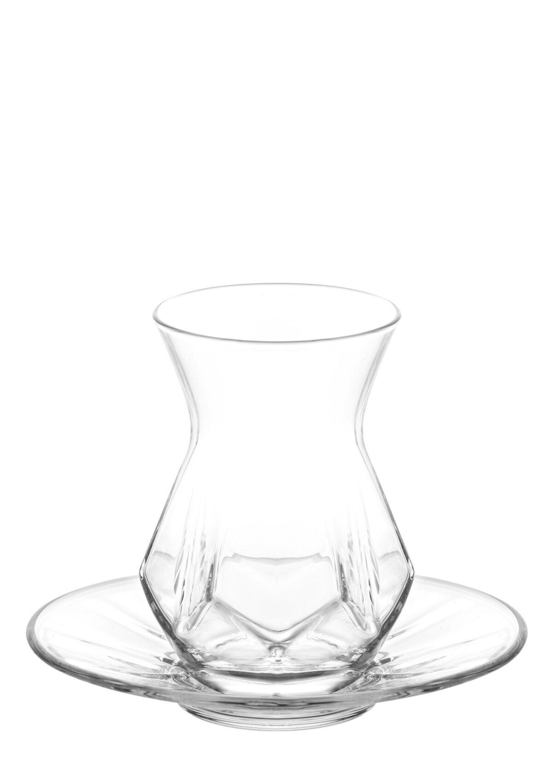 LAV Alya Teegläser 165 ml (5 1/2 oz) - 6 Gläser & 6 Unterteller Set