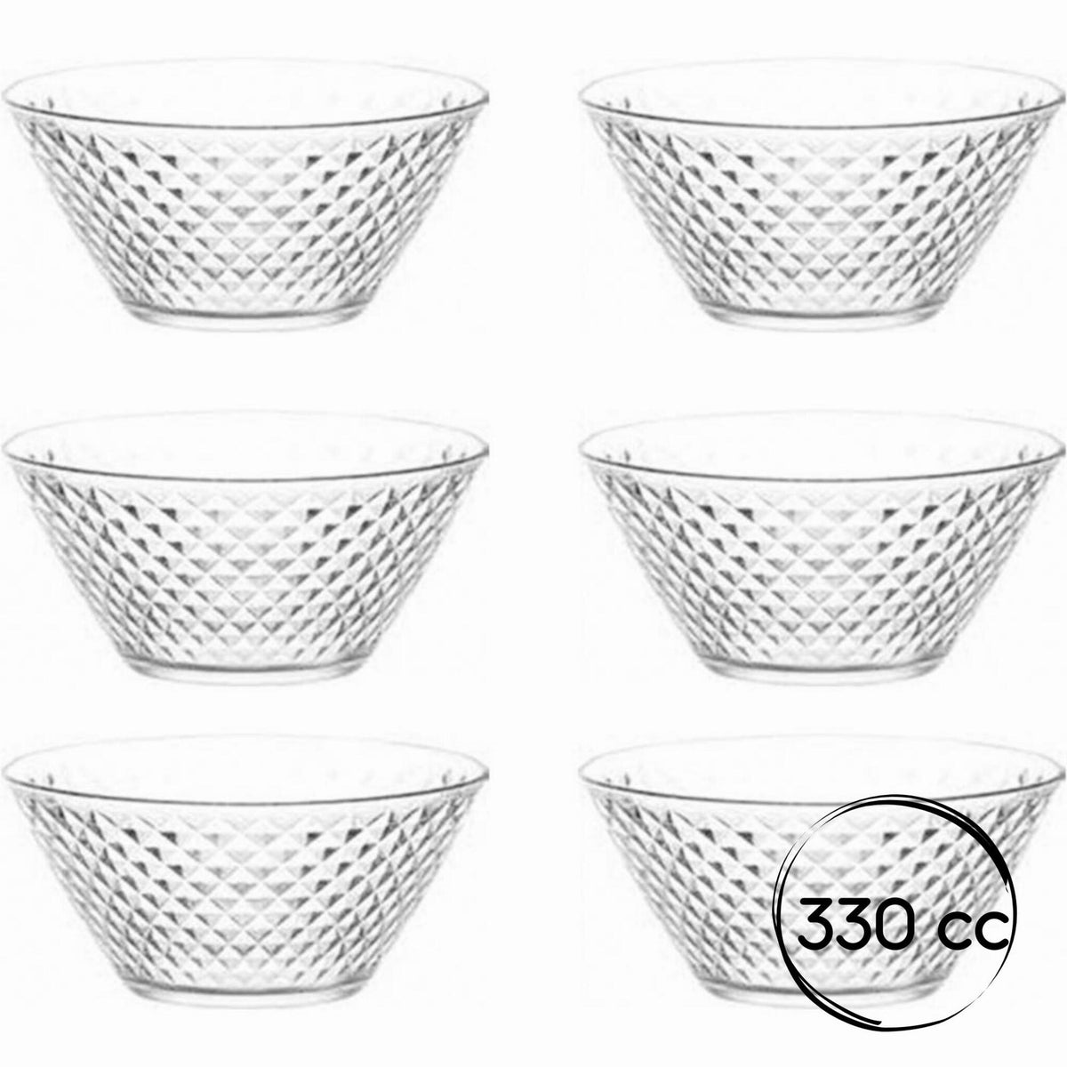 LAV Artemis Glasschalen – 330 ml (11 1/4 oz), 6er Set