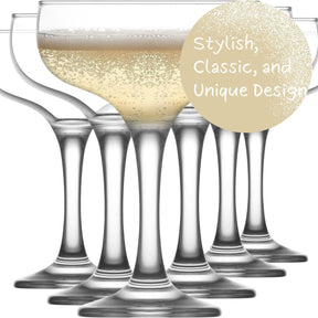 LAV Misket Champagnergläser – 235 ml (8 oz), 6er Set