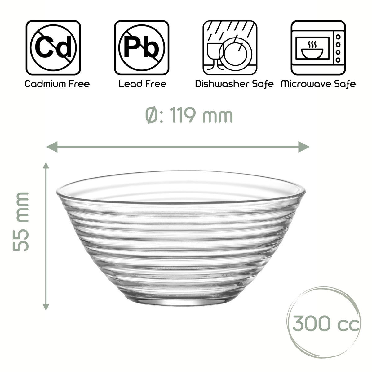 LAV Derin Glasschalen 55x119 mm image