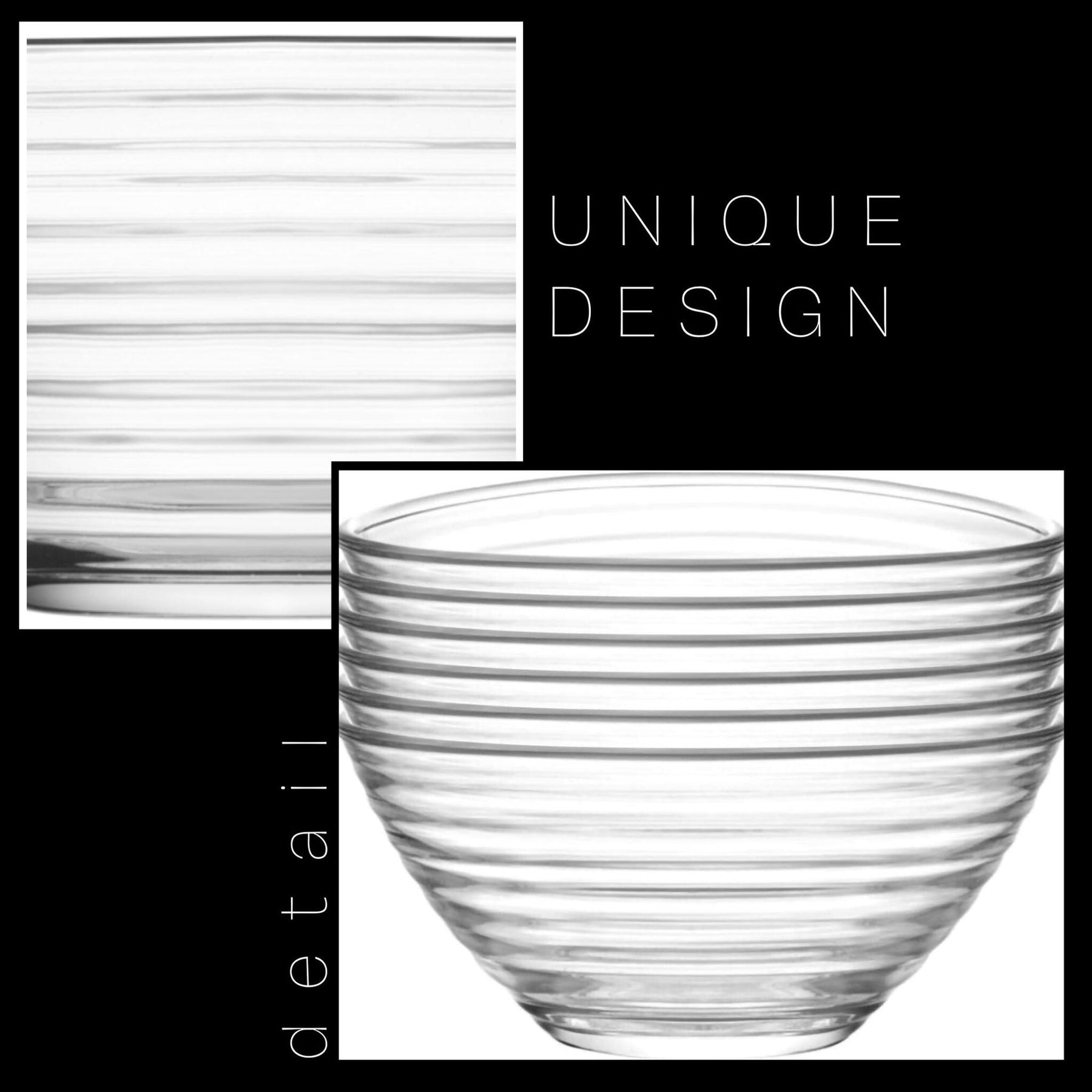 LAV Derin Glasschalen – 300 ml (10 1/4 oz), 6er Set