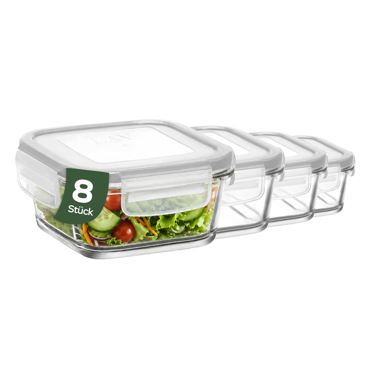 LAV Fresco Glasbehälter mit Deckel - 375 ml (12 3/4 oz)