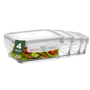 LAV Fresco Lebensmittelbehälter 400ml Seitenansicht mit BPA-freiem Deckel