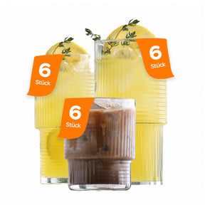 LAV Helen Gläser-Set -18-Teilig (325ml, 400ml, 515ml) - Produktabmessungen - 2