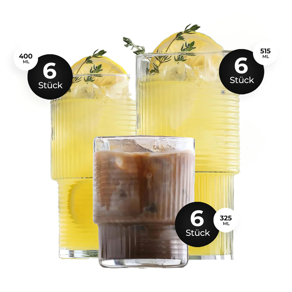 LAV Helen Gläser-Set –18-Teilig (325ml, 400ml, 515ml)