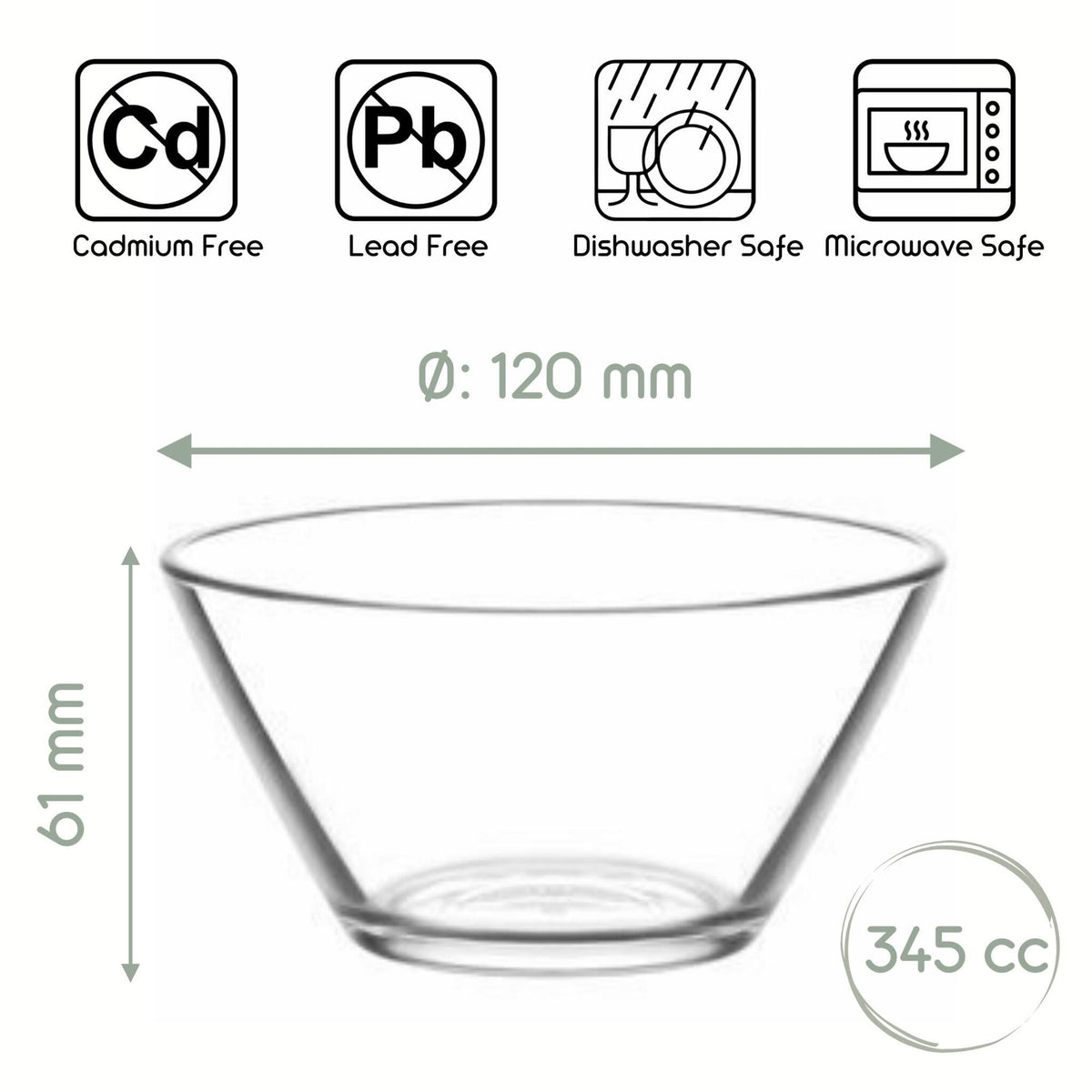 LAV Vega Glasschalen 120x61 mm