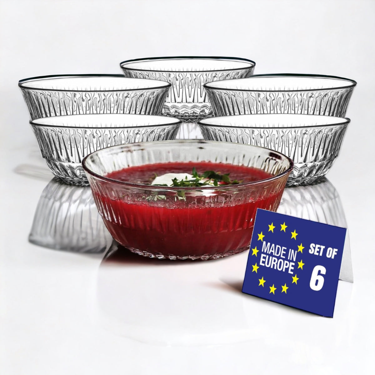 LAV Alinda Kristallglas Schalen, 215 ml, 6er Set