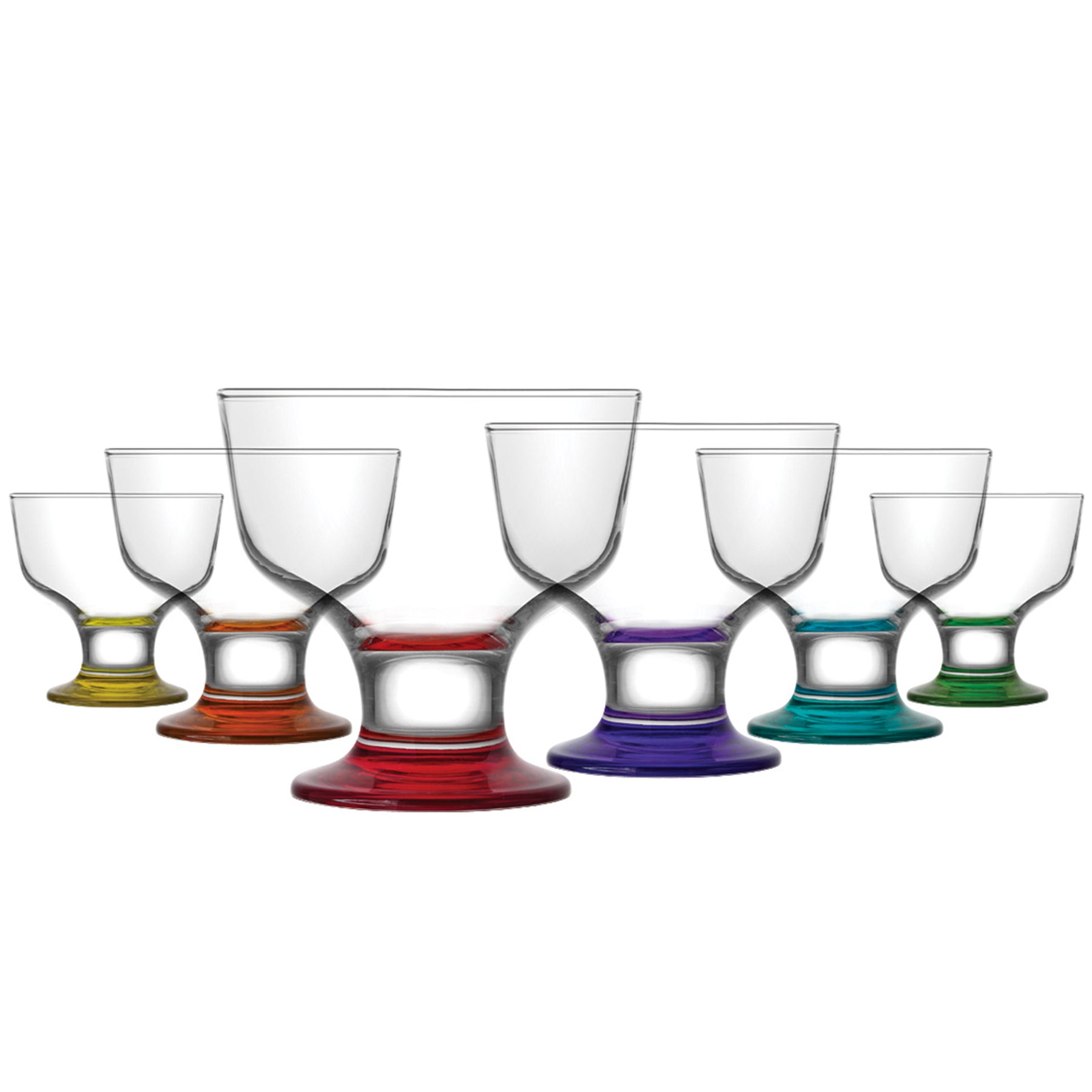 LAV Destina Eis- & Dessertschalen Set – 6-teilig, 285 ml, mit buntem Fuß