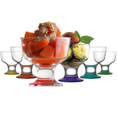 LAV Destina Eis- & Dessertschalen Set – 6-teilig mit buntem Fuß