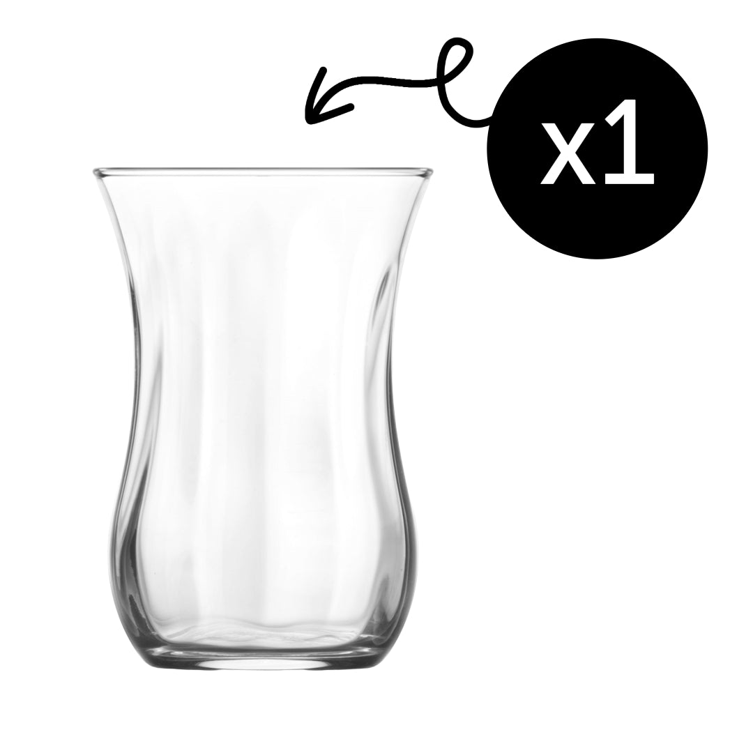 LAV Klasik Teegläser 115 ml Einzelglas Frontansicht mit Stiel