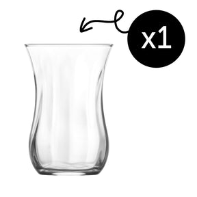 LAV Klasik Teegläser 115 ml Einzelglas Frontansicht mit Stiel