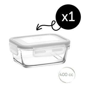LAV Fresco Glasbehälter mit Deckel - 400 ml (13 1/2 oz)