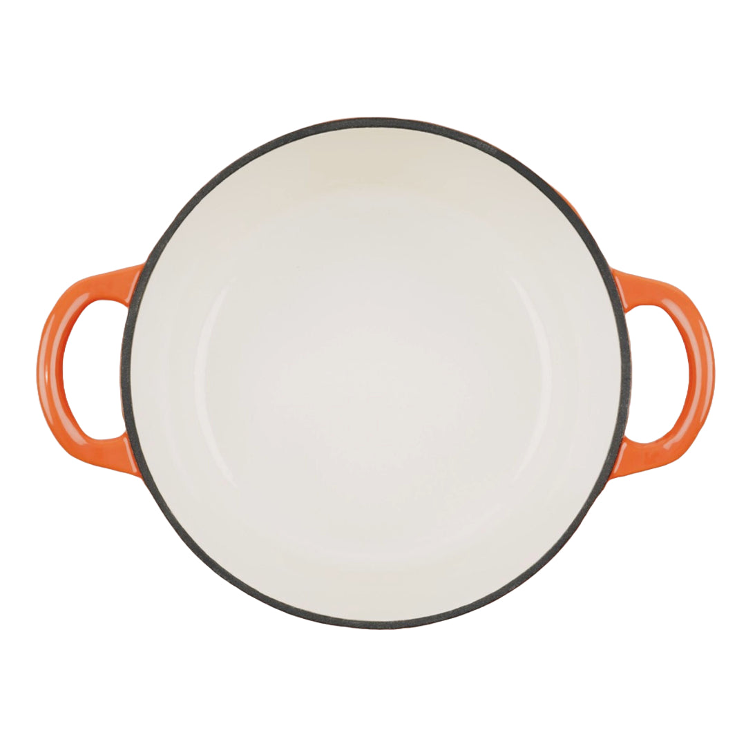 COCOTTE Lätt Gusseisen Bräter Rund - 23x11 cm, 4 L - Orange Emailliert