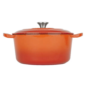 COCOTTE Lätt Gusseisen Bräter Rund - 23x11 cm, 4 L - Orange Emailliert