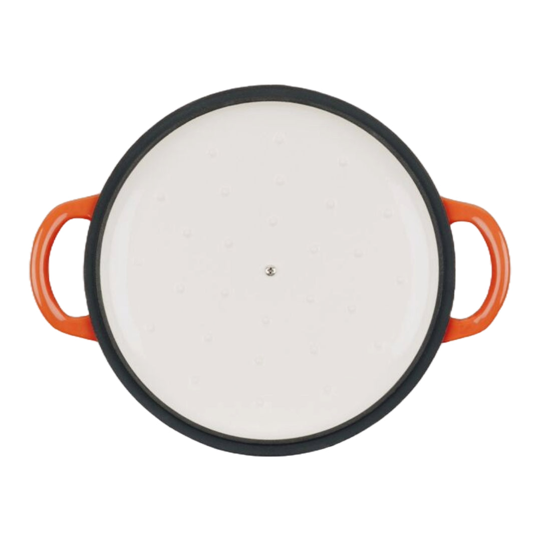 COCOTTE Lätt Gusseisen Bräter Rund - 23x11 cm, 4 L - Orange Emailliert