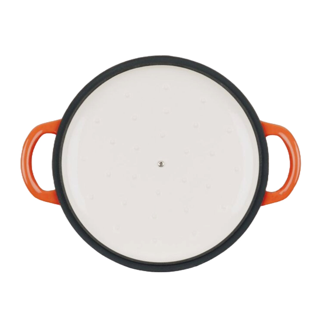 COCOTTE Lätt Gusseisen Bräter Rund - 26x12 cm, 4.8 L - Orange Emailliert