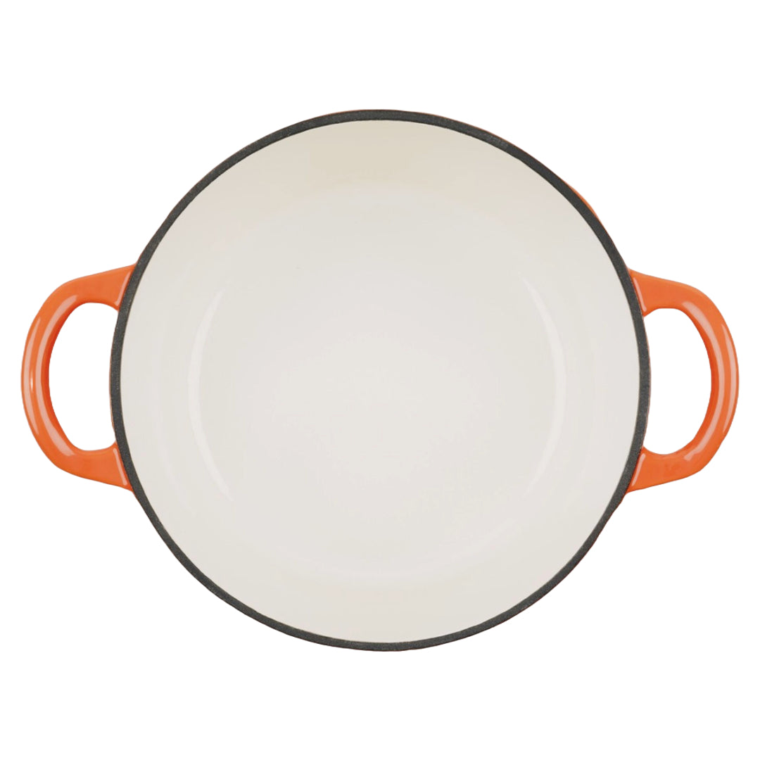 COCOTTE Lätt Gusseisen Bräter Rund - 26x12 cm, 4.8 L - Orange Emailliert