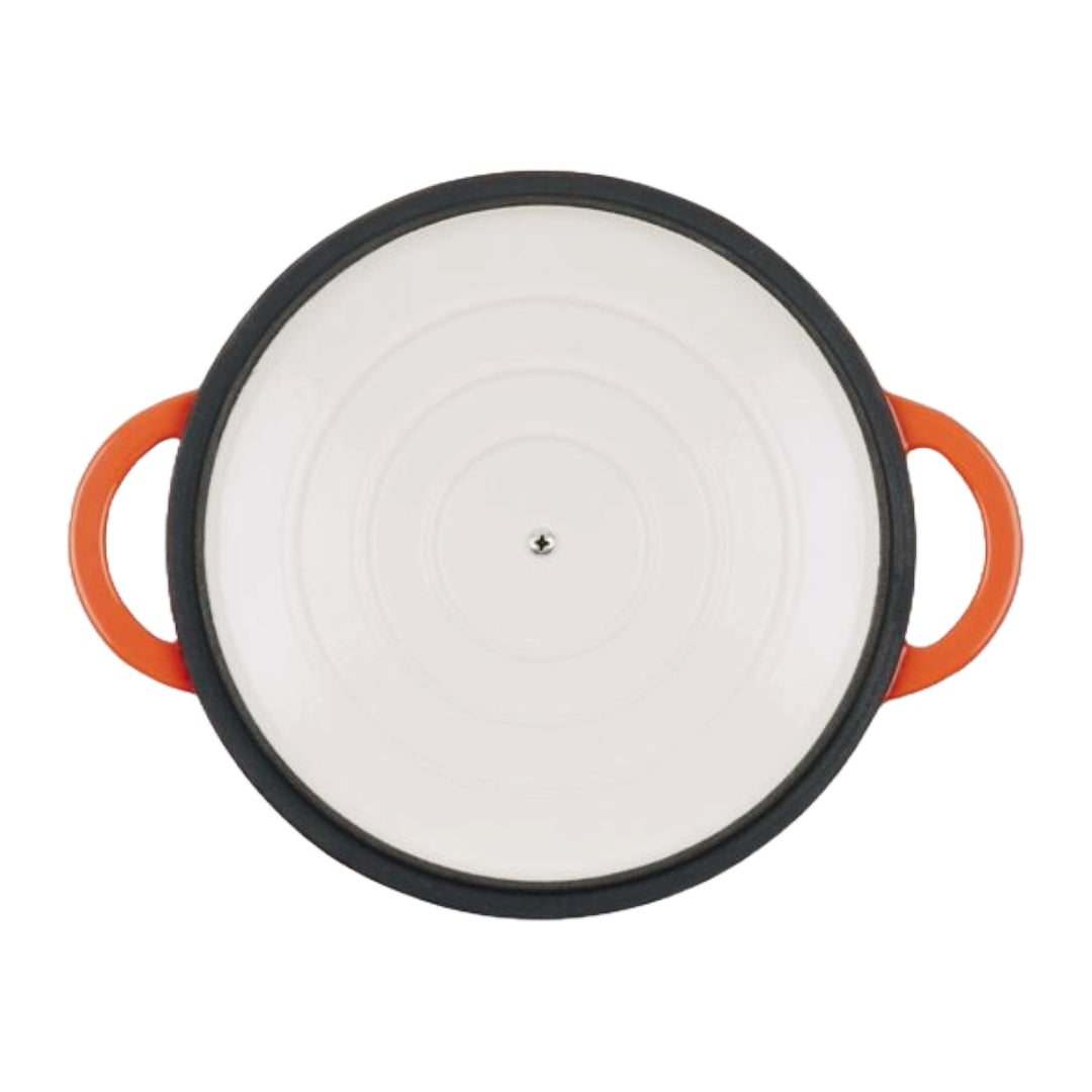 COCOTTE Lätt Gusseisen Bräter Rund - 22x10,5 cm, 3,35 L - Orange Emailliert