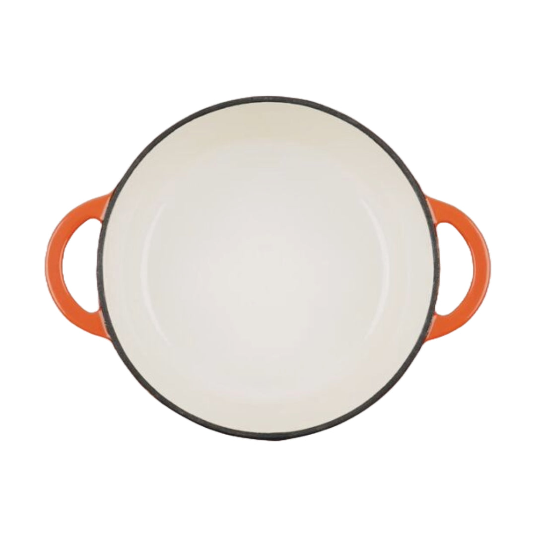 COCOTTE Lätt Gusseisen Bräter Rund - 22x10,5 cm, 3,35 L - Orange Emailliert